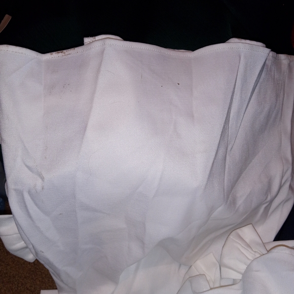 CQ by CQ White Dress Pants Bell Bottom Flare Side Cut w/Bows Size Small - Picture 6 of 7